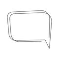 Simple Speech Bubbles for Communication and Dialogue. One line and a continuous line icon Royalty Free Stock Photo