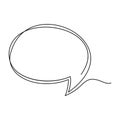 Simple Speech Bubbles for Communication and Dialogue. One line and a continuous line icon Royalty Free Stock Photo