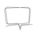 Simple Speech Bubbles for Communication and Dialogue. One line and a continuous line icon Royalty Free Stock Photo