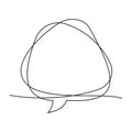 Simple Speech Bubbles for Communication and Dialogue. One line and a continuous line icon Royalty Free Stock Photo