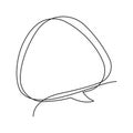 Simple Speech Bubbles for Communication and Dialogue. One line and a continuous line icon Royalty Free Stock Photo