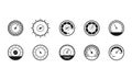Simple speedometer set illustration vector design