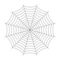 Simple spider cobweb illustration isolated on background.