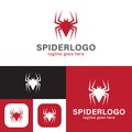 Simple Spider logo.Minimal Icon Style.Vector Illustration.Black and white.Unique, elegant, modern style