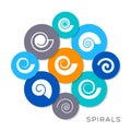 Simple spiral icons