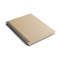 Simple spiral notebook with kraft paper cover Royalty Free Stock Photo