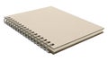 Simple spiral notebook in neutral tone Royalty Free Stock Photo