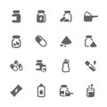 Simple Sport Supplements Icons