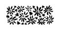 Simple spring flowers hand drawn vector set.