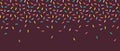 Simple Sprinkle Background. Falling sweet confetti on chocolate glaze background. Simple seamless pattern. Vector Royalty Free Stock Photo