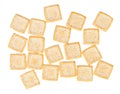 Simple square crackers isolated Royalty Free Stock Photo