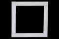 Simple square grey frame on black with copyspace