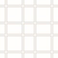 Simple square grid seamless pattern. Abstract vector beige and white background Royalty Free Stock Photo