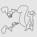 simple squirrel vector can be used as an illustration design material about your own animal Royalty Free Stock Photo