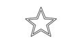 A simple star icon consists of two overlapping five-pointed stars. The outer star is Royalty Free Stock Photo