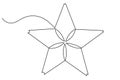 Simple star icon continuous one line drawing Royalty Free Stock Photo