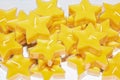 Simple star shaped stars for Christmas or festive celebrations like Valentine`s Day