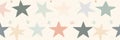 Simple star shapes in muted tones, arranged in a subtle and minimalist pattern Royalty Free Stock Photo