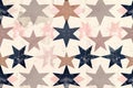 Simple star shapes in muted tones, arranged in a subtle and minimalist pattern Royalty Free Stock Photo