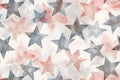 Simple star shapes in muted tones, arranged in a subtle and minimalist pattern Royalty Free Stock Photo