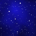 Simple Starry Royal Blue Sky with Bright Simple Stars