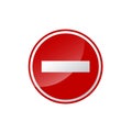 Simple Stop No Enter Sign for private property and street sign Royalty Free Stock Photo