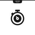 Simple stop watch icon vector Royalty Free Stock Photo
