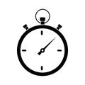 Simple stopwatch icon. Vector illustration for projects.