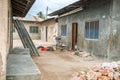 Simple street in african village