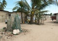 Simple street in african village