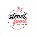 Simple street food logo badge template