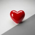 The simple yet striking contrast between the red heart and the understate Royalty Free Stock Photo