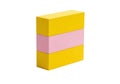 A simple yet striking geometric representation of layered structure in yellow and pink Royalty Free Stock Photo