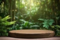 Wooden Display in Dense Jungle Setting