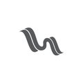 Simple stripes curves ribbon motion logo vector