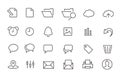 Simple Stroked document icon set Royalty Free Stock Photo