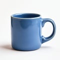 Ceramic blue mug simple studio shot on white background Royalty Free Stock Photo