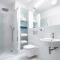 Simple style bathroom with shower