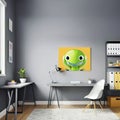 Simple style modern desk with UFO picture