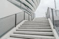 Modern city architecture, stairs, white background Royalty Free Stock Photo