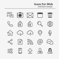 Simple stylish Outline icon set for web and mobile.