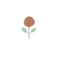 Simple stylized color flower