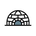 Igloo Icon - Winter Shelter Illustration Royalty Free Stock Photo