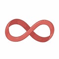 Red Infinity Symbol Icon, Endless Loop, Forever, Eternity, Infinite Possibilities Royalty Free Stock Photo