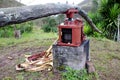 Simple sugar cane press machine Royalty Free Stock Photo