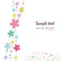 Simple summer flowers decorative greeting card Royalty Free Stock Photo