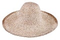 Simple summer straw broad-brim hat Royalty Free Stock Photo