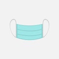 Simple Surgical Mask Vector Illustration Graphic