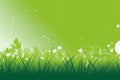 Simple sustainability ecology web background monotone green meadow grass - Generative ai