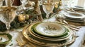 Simple and sustainable holiday tablescapes. Royalty Free Stock Photo